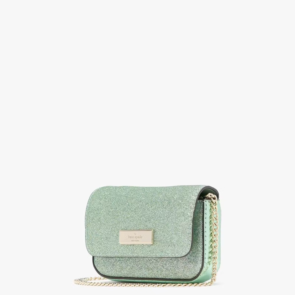 NWT Kate Spade Kenzie Glitter Card Case Crossbody - Picture 2 of 4